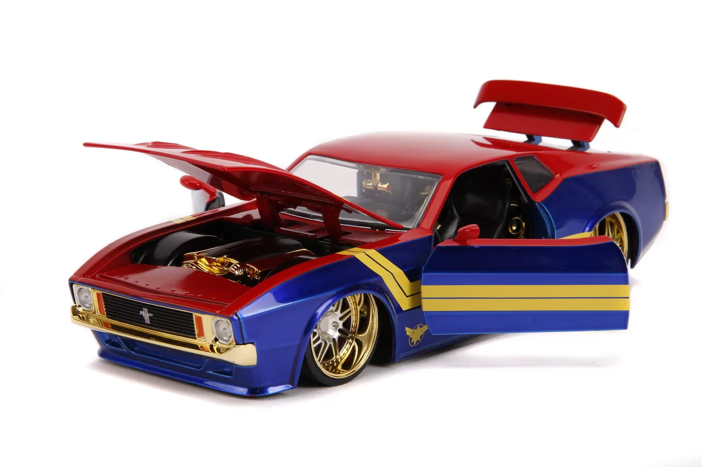 Masinuta metalica captain marvel 1973 ford mustang mach 1 scara 1 la 24 [4]