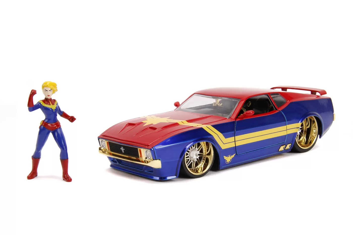 Masinuta metalica captain marvel 1973 ford mustang mach 1 scara 1 la 24 [5]