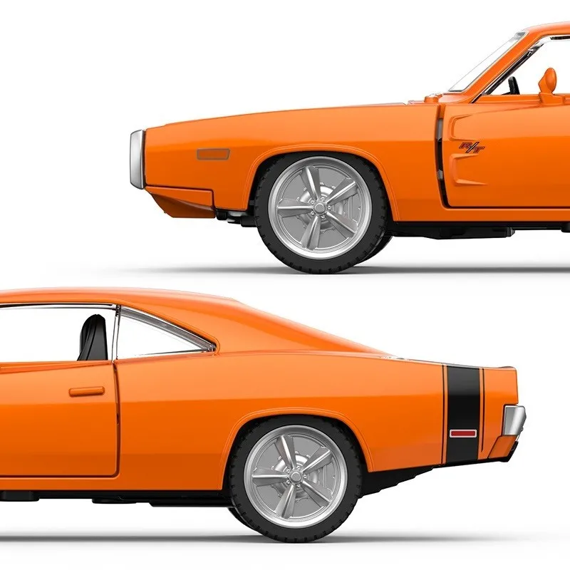 Masinuta metalica dodge charger r/t 1970 portocaliu scara 1 la 36, copii 3 ani pana la +15 ani [3]