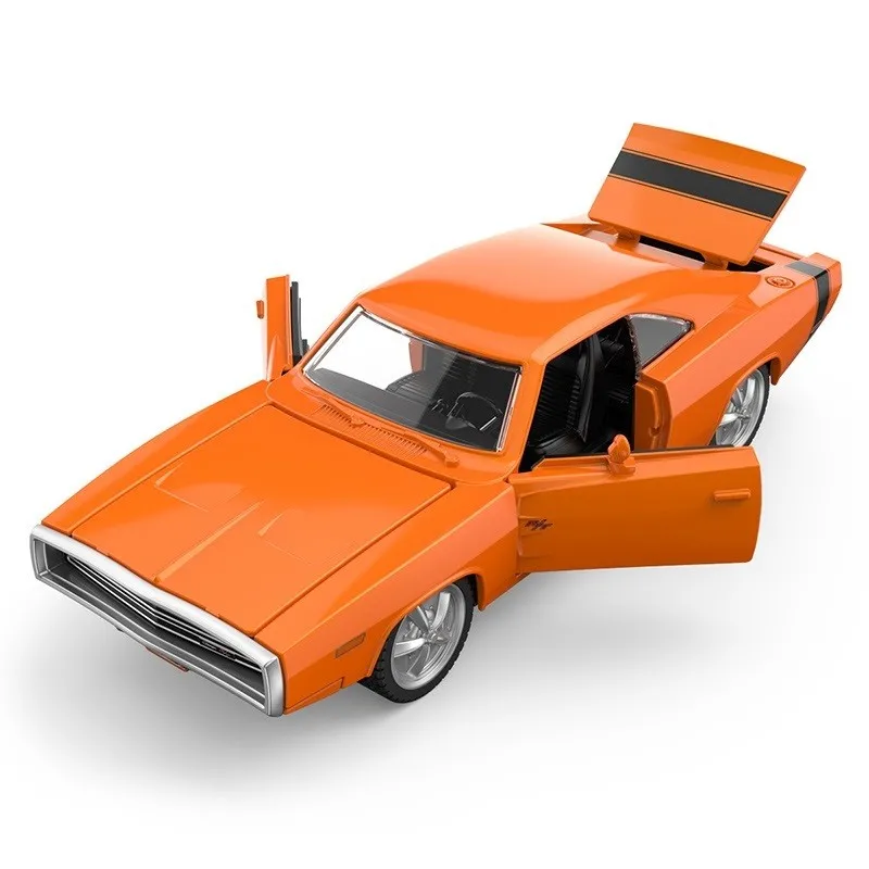 Masinuta metalica dodge charger r/t 1970 portocaliu scara 1 la 36, copii 3 ani pana la +15 ani [6]