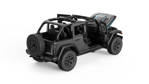Masinuta metalica jeep wrangler rubicon 4xe negru cu scara 1 la 32 [2]