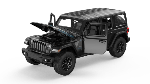 Masinuta metalica jeep wrangler rubicon 4xe negru scara 1 la 24 [1]