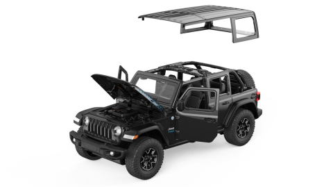 Masinuta metalica jeep wrangler rubicon 4xe negru scara 1 la 24 [3]