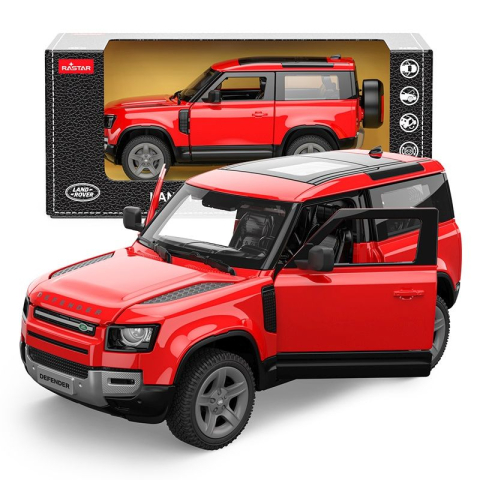 Masinuta metalica land rover defender 90 rosu scara 1 la 24 [2]