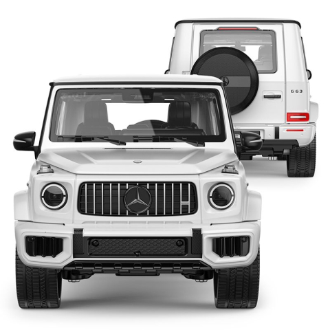 Masinuta metalica mercedes amg g63 alb scara 1 la 24 [2]