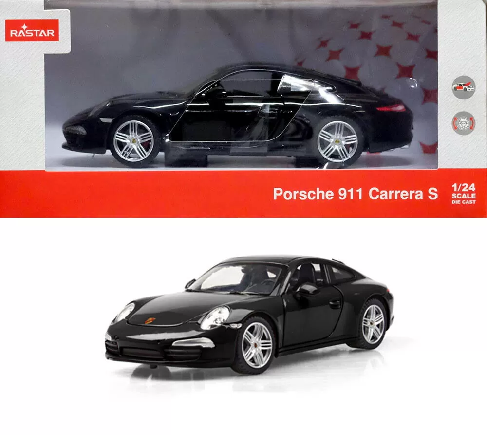 Jucării și Jocuri pentru copii - Masinuta metalica porsche 911 negru scara 1 la 24, varsta de la 3 ani la +15 ani