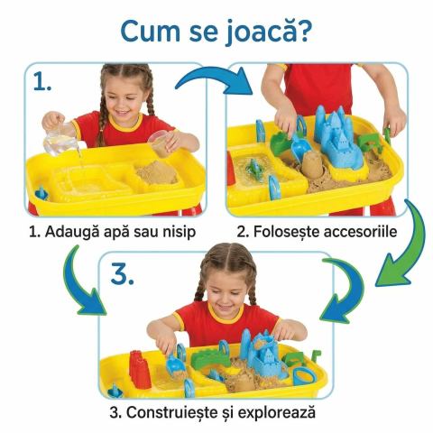 Masuta activitati apa si nisip copii 3+ ani | set cu accesorii exterior [2]