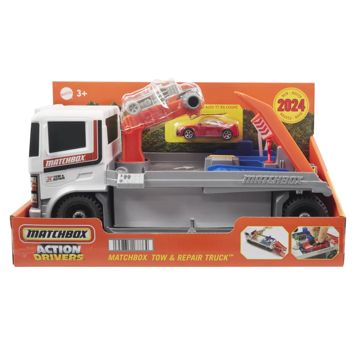 Mașinuțe copii, Camioane de Jucărie - Matchbox action drivers camion de reparatii si remorcare, varsta de la 3 ani la 7 ani