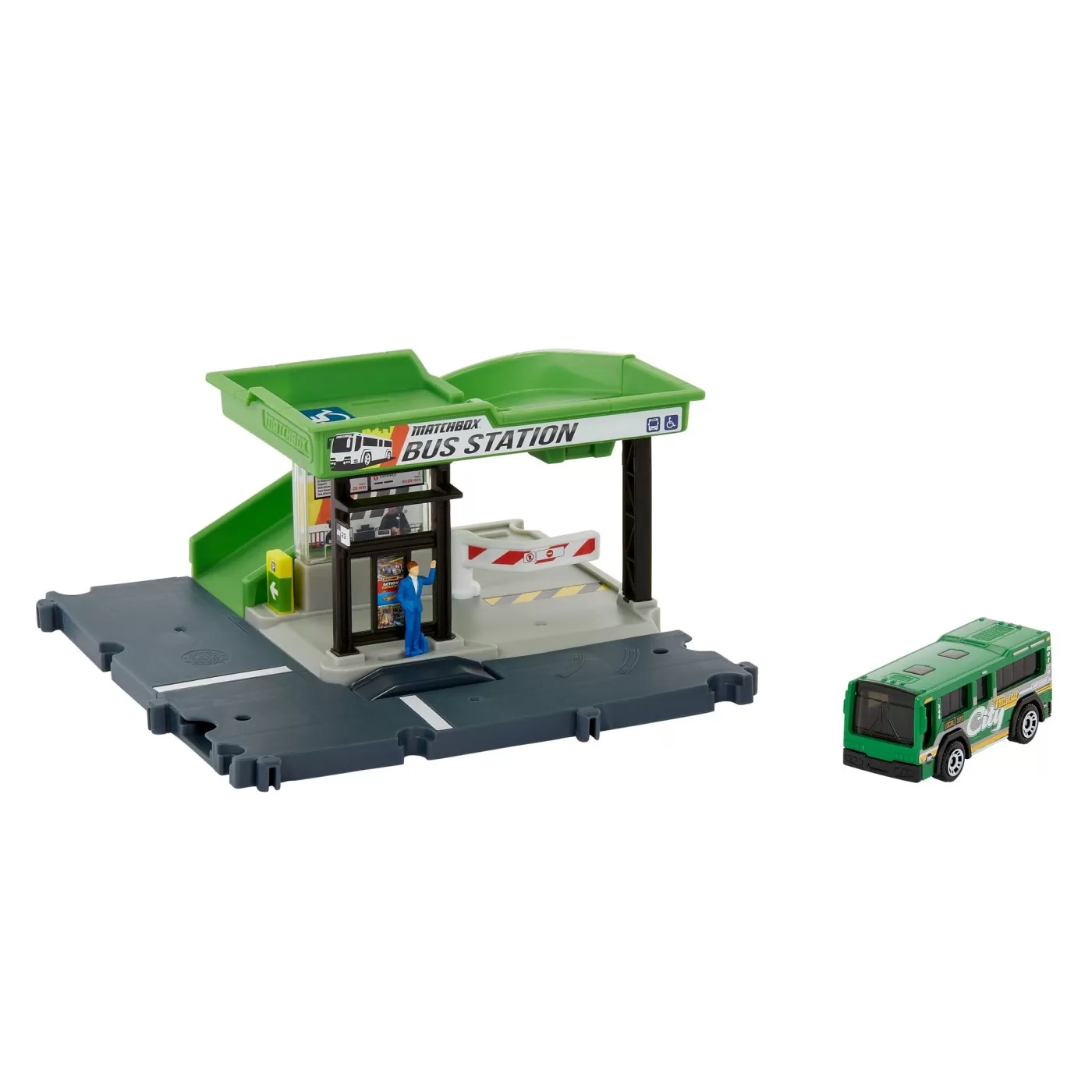 Matchbox set action drivers statia de autobuz, varsta de la 3 ani la 7 ani [1]