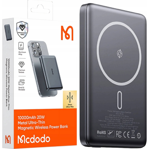 Mcdodo Acumulator Extern 10000mAh Meta Series Ultra-Thin Design, 20W, Negru [11]