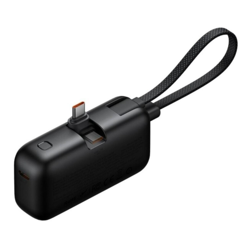 Mcdodo Acumulator Extern FreeKit Series 5000mAh, 22.5W, cablu si conector USB-C incorporate, Negru [2]