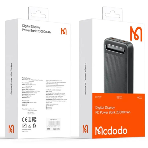 Mcdodo Acumulator Extern Star Series Digital Display 20000mAh, 15W, Negru [5]