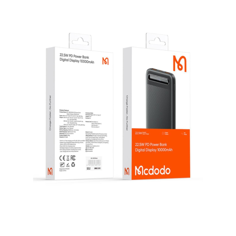 Mcdodo Acumulator Extern Star Series Digital Display PD+QC, 10000mAh, 22.5W, Negru [4]