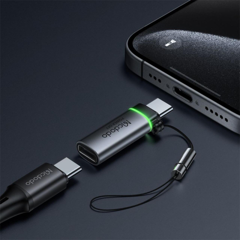 Mcdodo Adaptor Type-C la Type-C PD 100W Auto Power Off , 5A, 480Mbps, incarcare si sincronizare date, cu snur, Negru [6]