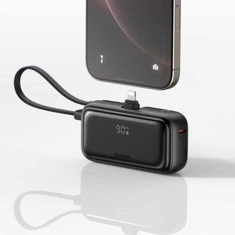 Mcdodo Baterie Externa FreeKit Series 5000mAh, 22.5W, cablu și Connector Lightning Negru [7]