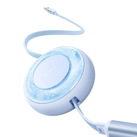 Mcdodo Cablu 3 in 1 USB la Lightning, MicroUSB si Type-C Super Fast Charging, 66W, 1.2m, Albastru [3]