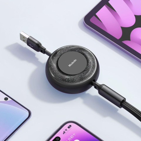 Mcdodo Cablu 3 in 1 USB la Lightning, MicroUSB si Type-C Super Fast Charging, 66W, 1.2m, Negru [5]