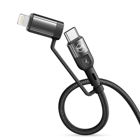 Mcdodo Cablu 4 in 1 USB-A/Type-C la Lightning/Type-C, PD Fast Charging, 60W, 1.2m, Negru [4]