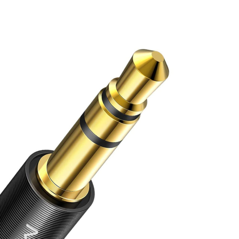 Mcdodo Cablu Audio Jack 3.5mm la Jack 3.5mm, impletit din nailon, 1.2m, Negru [1]