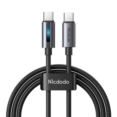 Mcdodo Cablu Type-C la Type-C 100W, Fast Charging, 5A LED, 1.2m, Negru [10]
