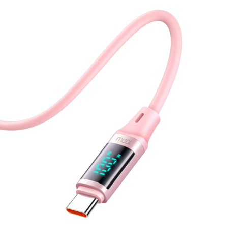 Mcdodo Cablu Type-C la Type-C Digital Display Silicone, Fast Charging, 100W, 1.2m, Roz [4]