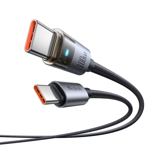 Mcdodo Cablu Type-C la Type-C Fast Charging, 100W, LED, 1.2m, Negru [4]