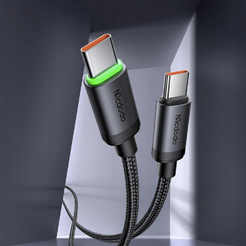 Mcdodo Cablu Type-C la Type-C PD60W Fast Charging, Aliaj de aluminiu, 1m, Negru [4]