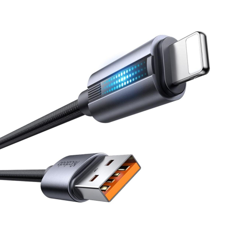Mcdodo Cablu USB-A la Lightning Fast Charging, 3A LED, 1.2m Negru [8]