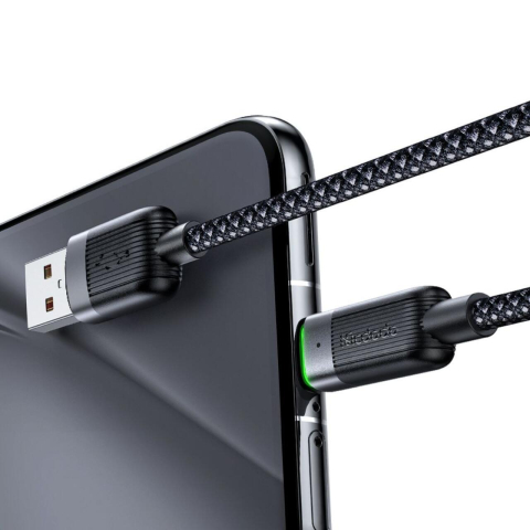 Mcdodo Cablu USB-A la Type-C Fast Charging 6A, Self-Winding Series 1.2m, Negru [6]