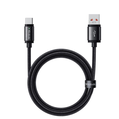 Mcdodo Cablu USB-A la Type-C SpeedCharge Series, Fast Charging, LED, 120W, 1.5m, Negru  [1]