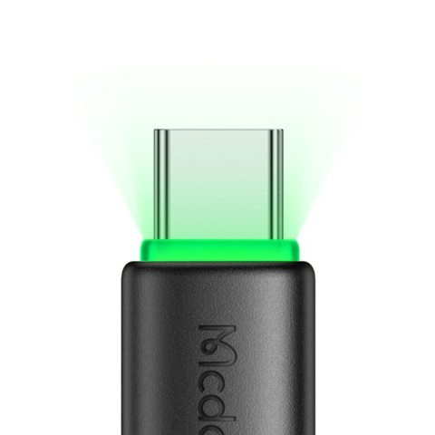 Mcdodo Cablu USB la Type-C Alpha Series Silicone Fast Charging, 6A LED, 1.2m, Negru [2]