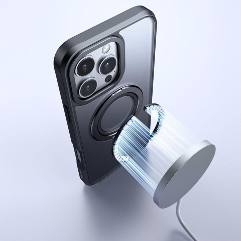 Mcdodo Husa Mata MagSafe iPhone 16 Pro cu suport Negru [10]