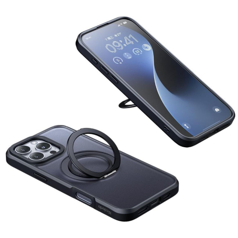 Mcdodo Husa Mata MagSafe iPhone 16 Pro cu suport Negru [2]