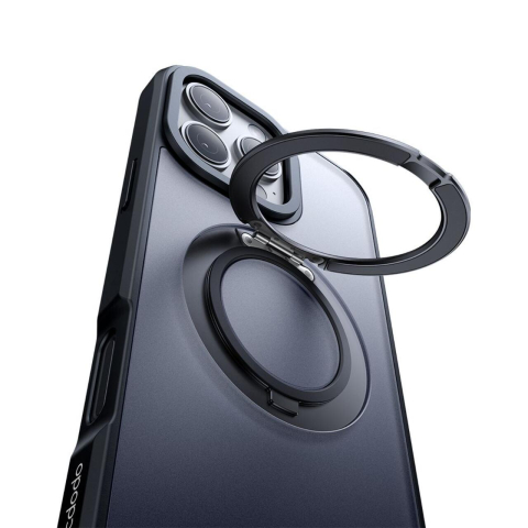 Laptop, Tablete & Telefoane - Mcdodo Husa Mata MagSafe iPhone 16 Pro Max cu suport Negru