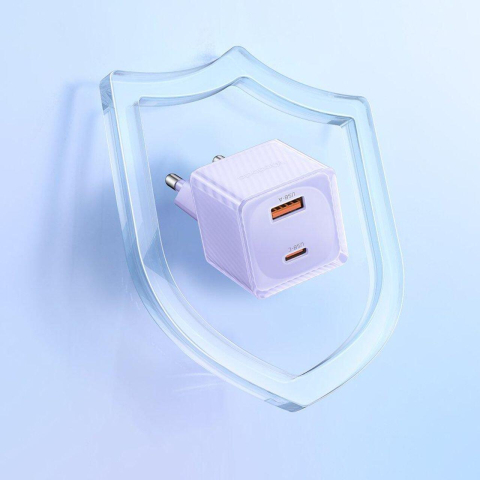 Mcdodo Incarcator Retea Dual Port Type-C si USB-A Dichromatic, Fast Charging PD 33W, Mov [1]