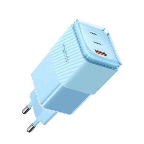 Mcdodo Incarcator Retea Port 2xType-C si 1xUSB-A Dichromatic GaN5 Mini, Fast Charging PD 67W, Albastru [1]