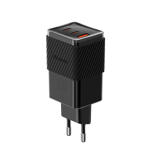 Mcdodo Incarcator Retea Port 2xType-C si 1xUSB-A Dichromatic GaN5 Mini, Fast Charging PD 67W, Negru [4]