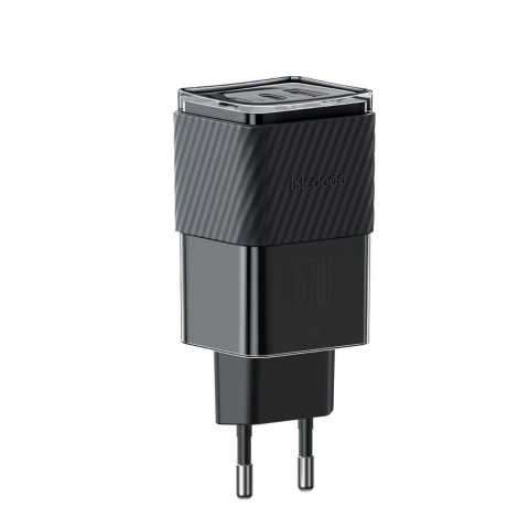 Mcdodo Incarcator Retea Port 2xType-C si 1xUSB-A Dichromatic GaN5 Mini, Fast Charging PD 67W, Negru [1]
