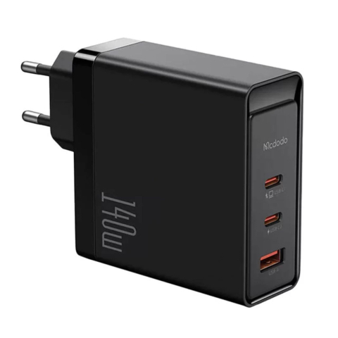 Mcdodo Incarcator Retea Port 2xType-C si 1xUSB-A GaN5 Pro Fast Charging 140W, Negru [6]