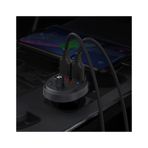 Mcdodo Modulator Bluetooth Dual USB FM Black [5]