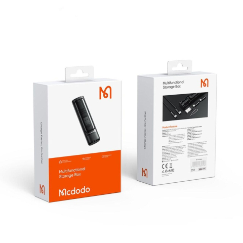 Mcdodo Set de adaptoare si cabluri,1 x carcasa, 3x adaptoare USB-C la Lightning, microUSB, USB, 1x cablu USB-C, 1x card TF, 1x cheie cartela SIM, Negru [5]