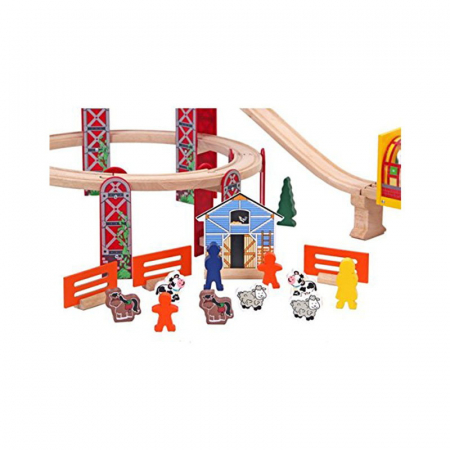 Mega circuit feroviar si auto (114 piese) [3]