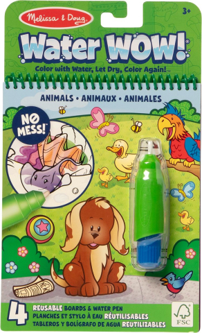 Cărți Educative, Activități - Melissa and doug carte de colorat animale reutilizabila cu apa water wow copii cu varsta peste 3 ani