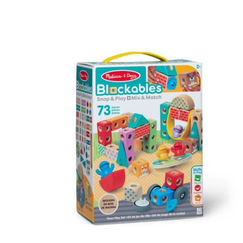 Jucării și Jocuri pentru copii - Melissa and doug set de constructie din lemn orasul copii varsta 2 ani - 6 ani