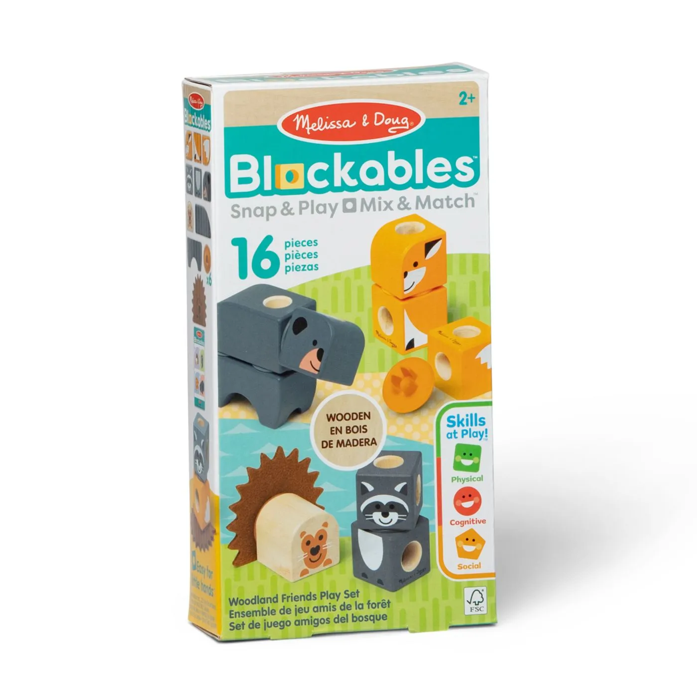 Jucării și Jocuri pentru copii - Melissa and doug set de constructie din lemn prietenii padurii, copii varsta 2 ani pana la 6 ani