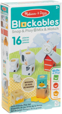 Jucării și Jocuri pentru copii - Melissa and doug set de constructie prietenii de la ferma copii varsta 2 ani - 6 ani