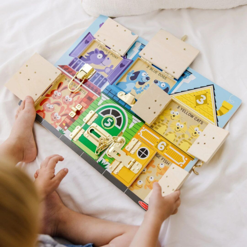 Melissa and doug set de invatare placa cu zavoare din lemn copii varsta 3 ani - 10 ani [5]