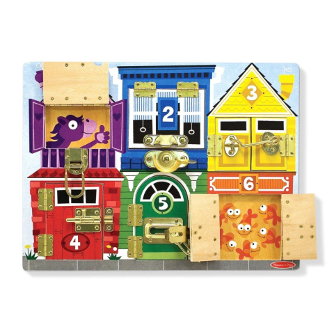 Melissa and doug set de invatare placa cu zavoare din lemn copii varsta 3 ani - 10 ani [8]