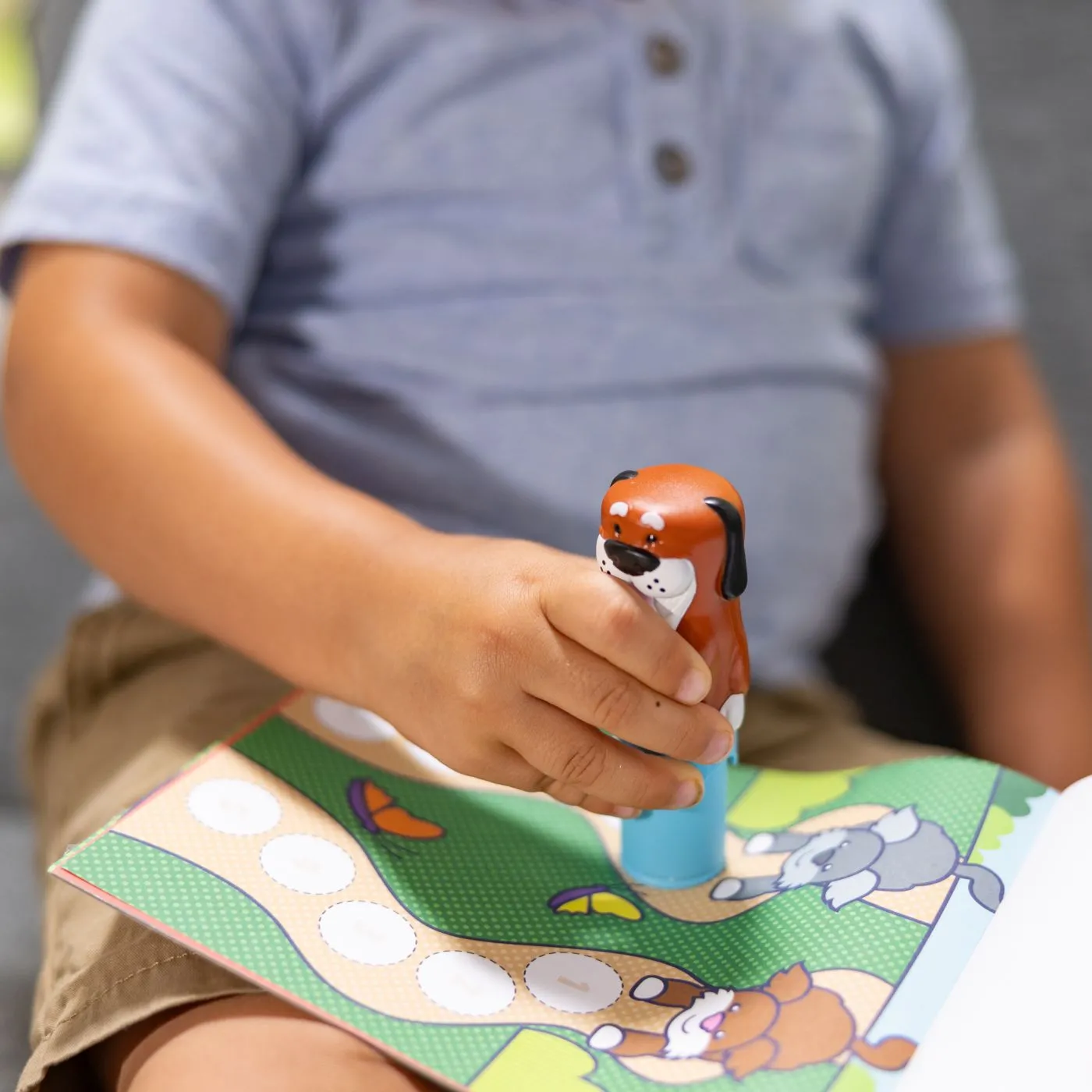 Melissa and doug set de joaca autocolante si stampila cu catelus reincarcabila, copii 3 ani-7 ani [3]