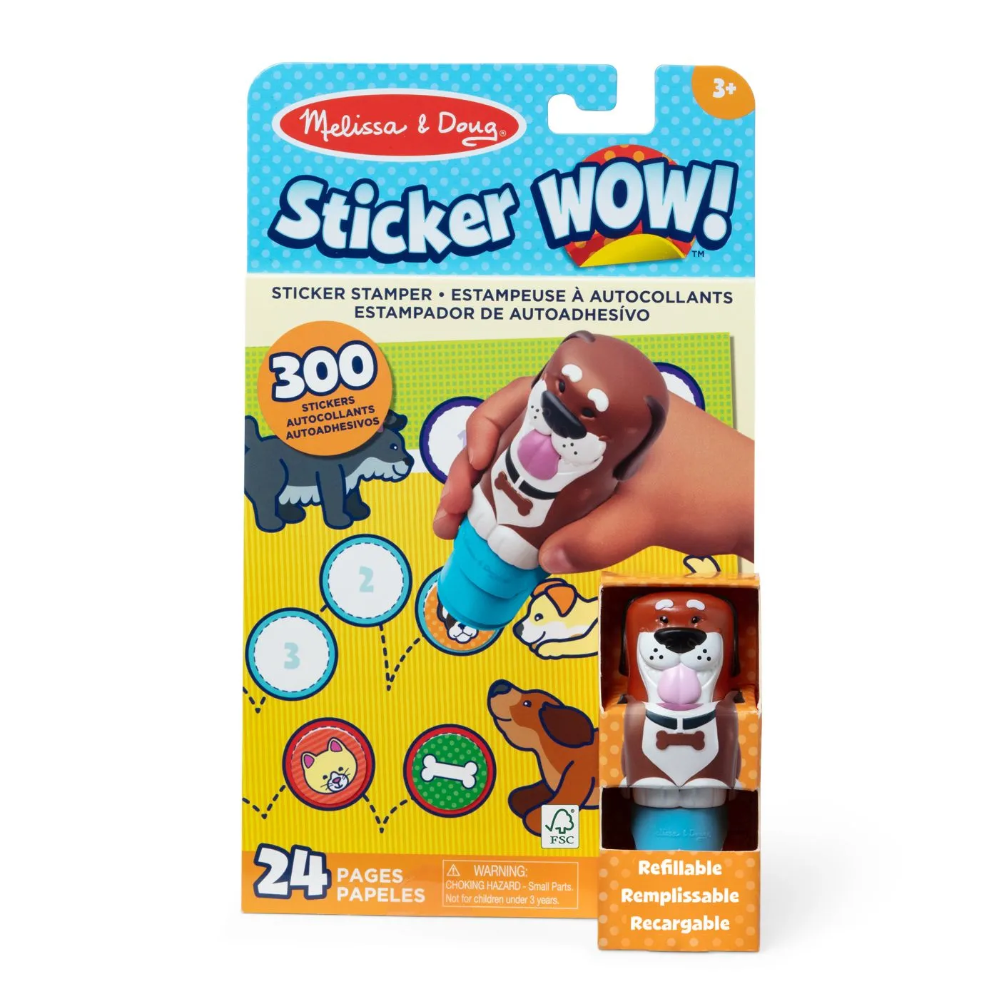 Cărți Educative, Activități - Melissa and doug set de joaca autocolante si stampila cu catelus reincarcabila, copii 3 ani-7 ani